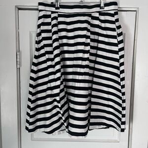 ModCloth Black and White Striped Skirt